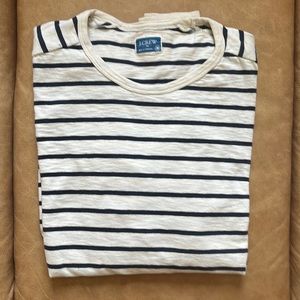 Mens J Crew Relaxed Striped Long Sleeve Cotton Shirt M